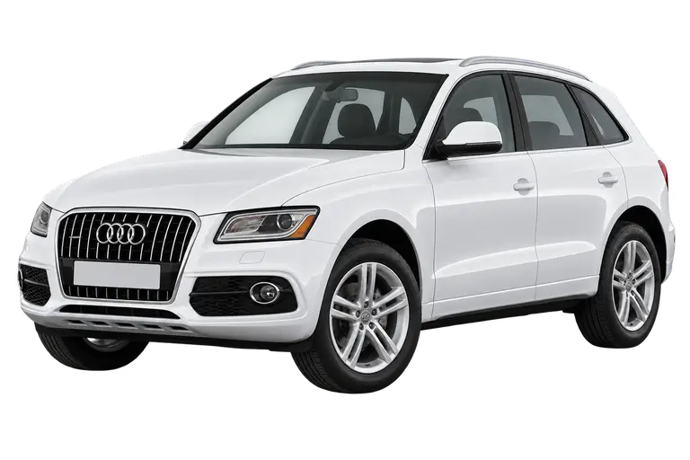 Белая Audi Q5 2014 года